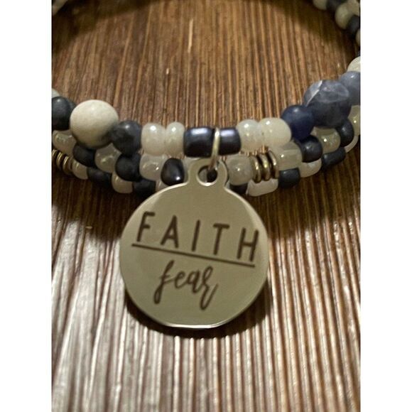 Handmade Beaded Wrap Bracelet for Her/ Religious Bracelet/ Seed Bead Bracelet - Picture 4 of 7